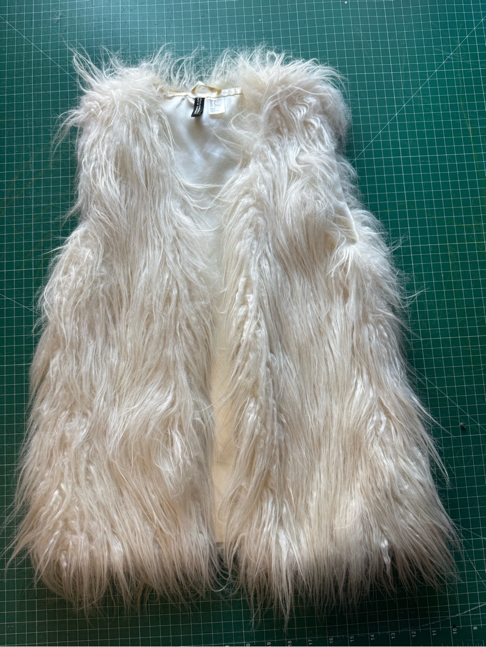 H&M Cream Faux Fur Vest